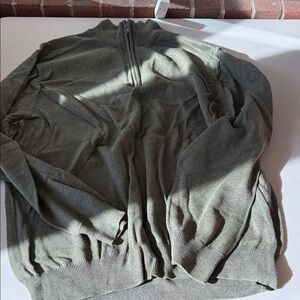 Jos. A. Bank Olive Zip-Up Sweater